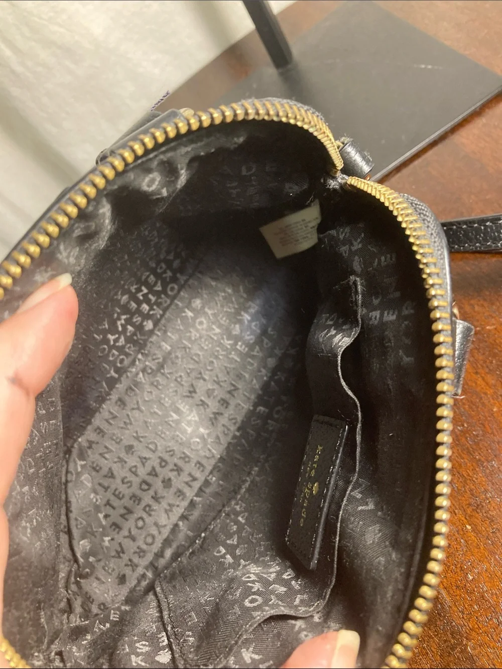 Kate Spade Wellesley Mini Rachelle satchel black Peeble leather crossbody tote